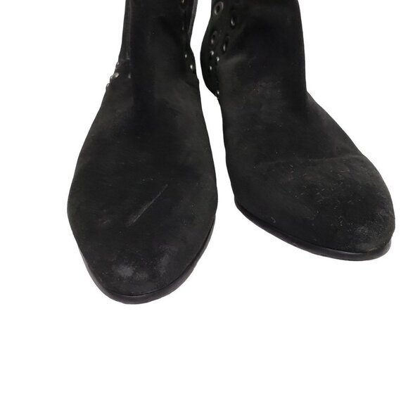 Sam Edelman Rubin Studded Womens Ankle Boots Size 6 Black Suede Leather Used - Picture 3 of 11